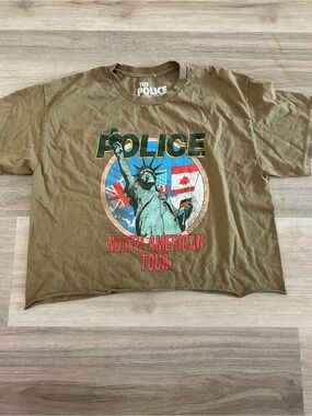 Police Olive Green North American Tour Graphic Tee